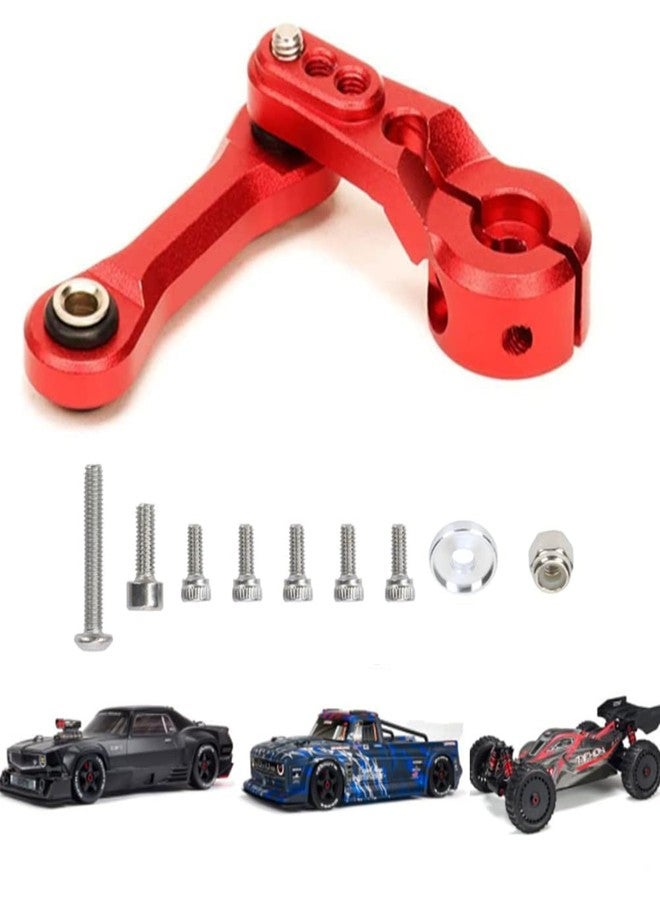 UURCSKY قطع غيار ترقية ذراع التوجيه وذراع التوجيه من الألومنيوم 25t لسيارات Arrma 1/7 Infraction Felony Limitless 1/8 KRATON Notorious Outcast Talion و EXB AR340061 AR330230 (أحمر) - Image 1